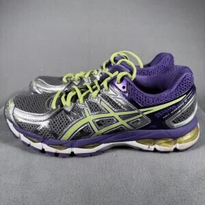 Asics Gel-Kayano 21 Shoes Womens Size 9.5 Purple Gray Running Stability Sneakers